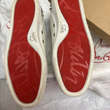Authentic Christian Louboutin White Snow Seavaste Leather Spikes 9UK 9 43 10US