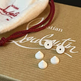 Original Christian Louboutin white studs spikes